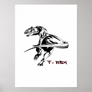 Affiche Tyrannosaurus rex Dinosaure