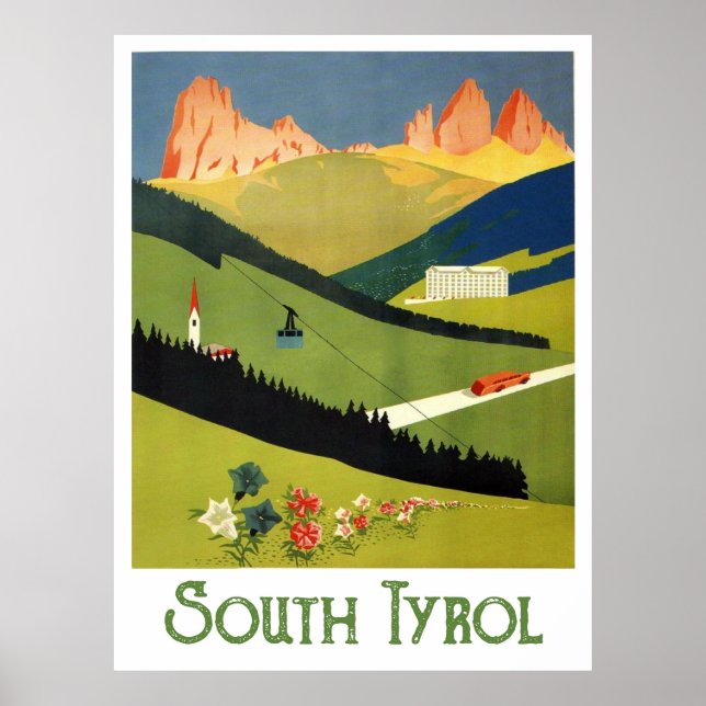 Affiche Tyrol du Sud, Autriche (Devant)
