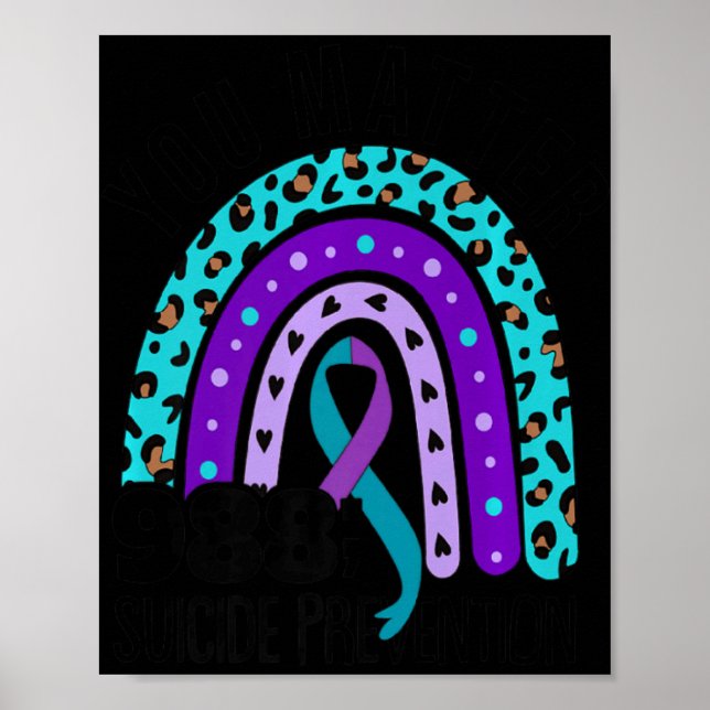 Affiche U 988 Love Heart Social Worker Suicide Prev  (Devant)