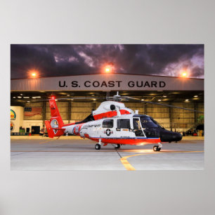 Affiche U.S. Hélicoptère de la garde côtière