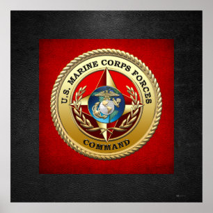 Affiche U.S. La Marine Corps force la commande (MARFORCOM)