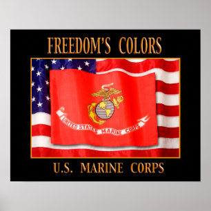 Affiche U.S. Marine Corps 20" x 16" copie