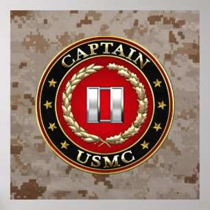 Affiche U.S. Marines : Captain (capitaine d'usmc) [3D]