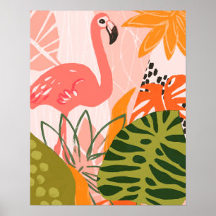 Affiche UA Flamant rose Jungle II