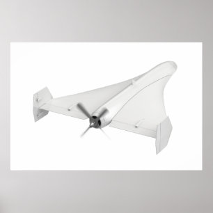 Affiche UAV militaire propulsé par hélice