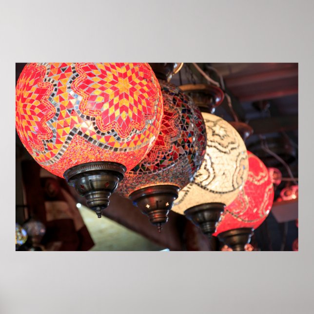 Affiche Uchisar, Coloré, Lampes Mosaïques (Devant)