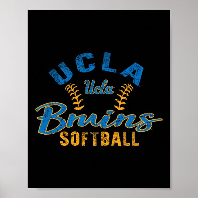 Affiche Ucla Bruins Softll Vintage Sous Licence Officielle (Devant)
