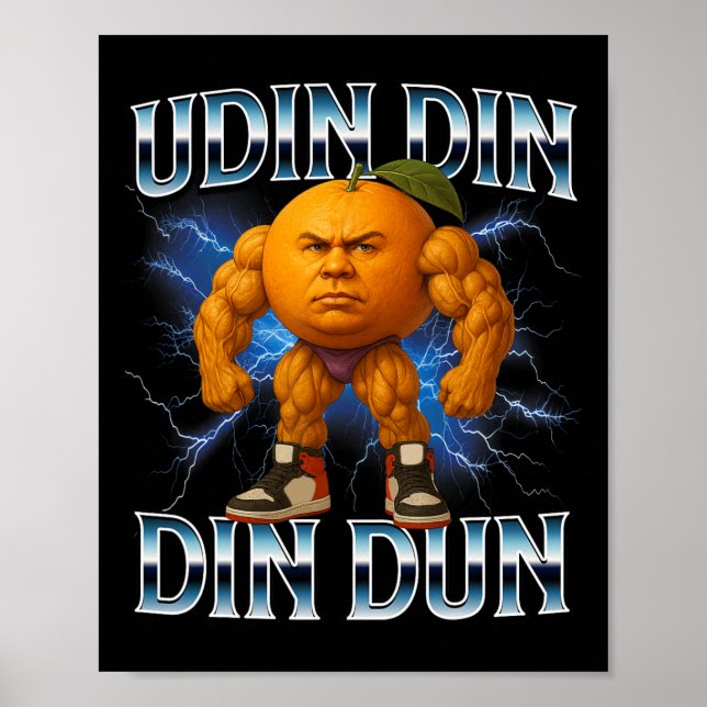 Affiche Udin Din Din Dun Funny Italian Brainrot Meme Bodyb (Devant)