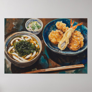Affiche Udon et crevettes
