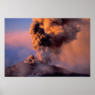 Affiche UE, Italie, Sicile, évent du sommet du Mt. Etna