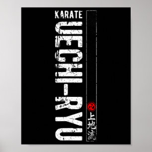 Affiche Uechi Ryu Karate Do Martial Arts Japan Belt Retro