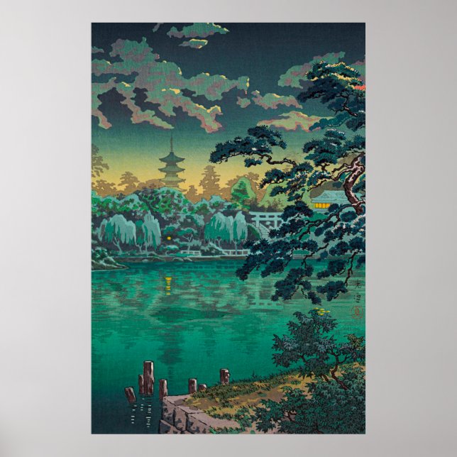 Affiche Ueno Shinobazu Pond par Tsuchiya Koitsu (Devant)
