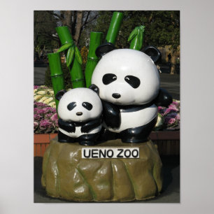 Affiche Ueno Zoo Panda Sign
