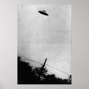 Affiche UFO Alien Extraterrestrial Spacecraft Top Secret