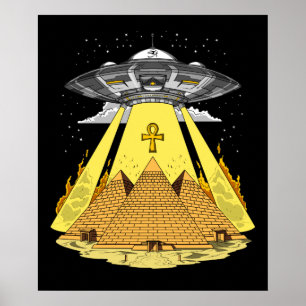 Affiche UFO antique de pyramides égyptiennes étrangères