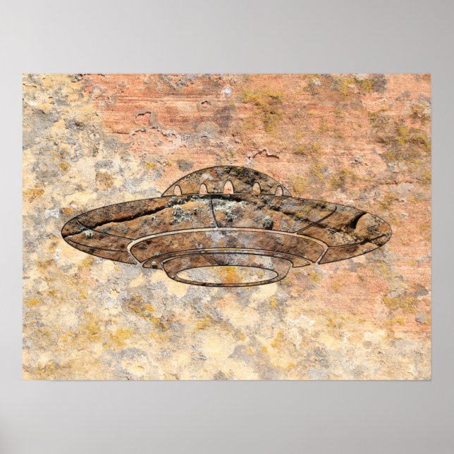 Affiche UFO Petroglyph - Talking Canyons, Nouveau-Mexique (Devant)