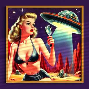 Affiche Ufo Pin up