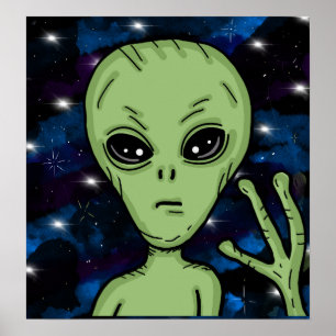 Affiche Ufologie de l'art Alien