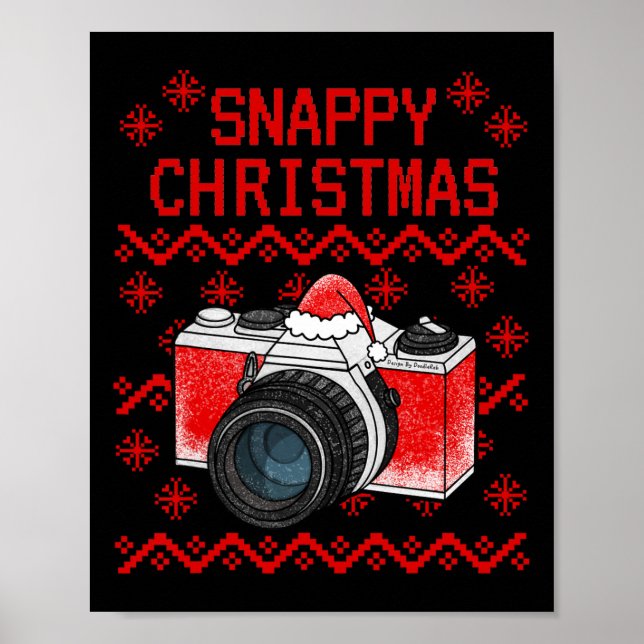 Affiche Ugly Christmas Camera Photographer Xmas Photograph (Devant)