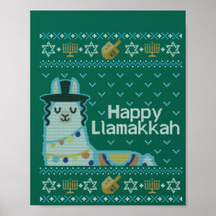 Affiche Ugly Hanukkah Llama Llamakkah