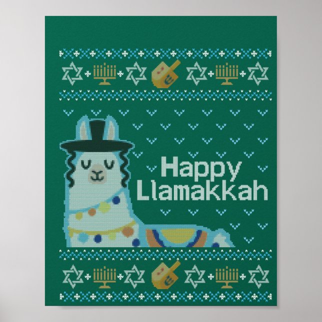 Affiche Ugly Hanukkah Llama Llamakkah (Devant)
