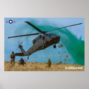 AFFICHE UH-60M NOIR HAWK