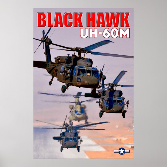 AFFICHE UH-60M NOIR HAWK (Devant)
