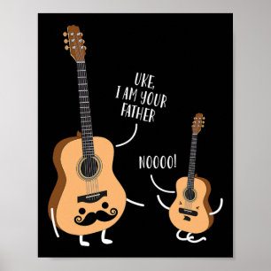 Affiche Uke Je Suis Ton Père T Shirt Ukulele Guitare
