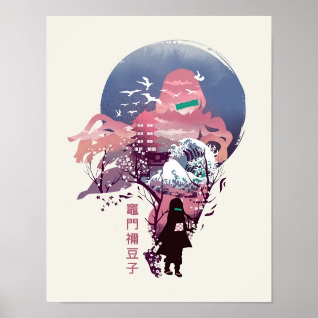 Affiche Ukiyo e Nezuko (Devant)