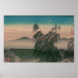 Affiche Ukiyoe [Goyo] Lune du soir (XL)