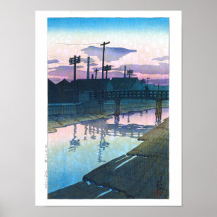 Affiche ukiyoe - hasui - C02 - Kiba at Dusk -
