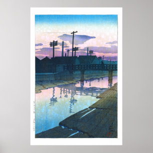 Affiche ukiyoe - hasui - C02 - Kiba at Dusk -