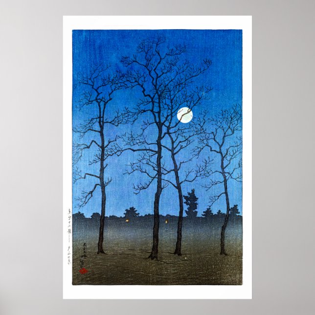 Affiche ukiyoe - hasui - C05 - Champs de Toyam - (Devant)