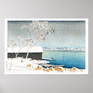 Affiche ukiyoe - hasui - C11 - Shirahige in Snow -