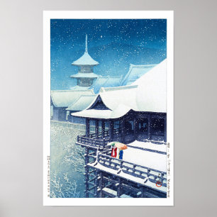 Affiche ukiyoe - hasui - m07 - Neige de printemps - 