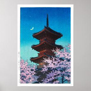 Affiche ukiyoe - hasui - m08 - Soirée du printemps -
