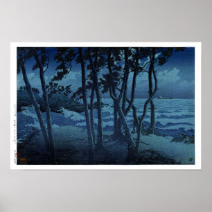 Affiche ukiyoe hasui n10 Hinomisaki à Izumo