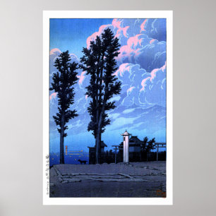 Affiche Ukiyoe hasui n14 Kanda Myojin Sanctuaire Precent