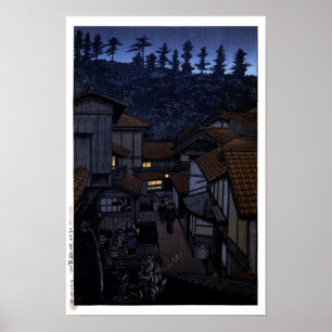 Affiche ukiyoe Hasui n15 Bain Arifuku, Iwami