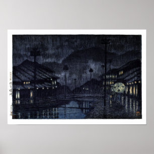 Affiche ukiyoe hasui n18 Kinosaki, Tajima