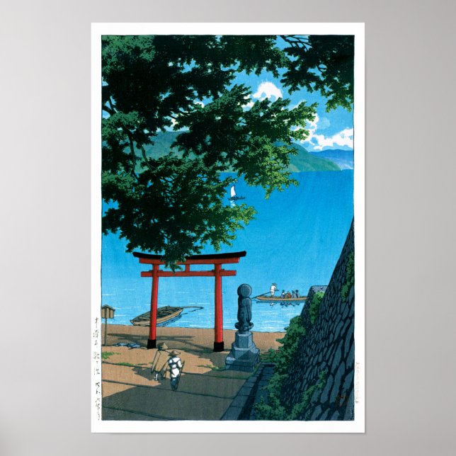 Affiche ukiyoe - hasui - n°32 Chuzenji, Utagahama - (Devant)