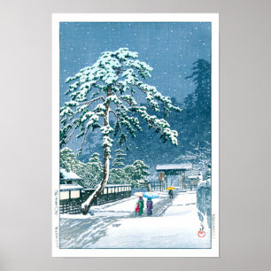 Affiche Ukiyoe - hasui - No.12 Le Temple Hommonji, ...