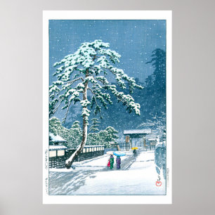 Affiche Ukiyoe - hasui - No.12 Le Temple Hommonji, ...