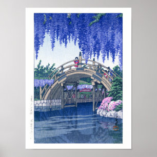 Affiche ukiyoe - hasui - No.34 Wisteria à Kameido -