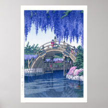 ukiyoe - hasui - No.34 Wisteria à Kameido -