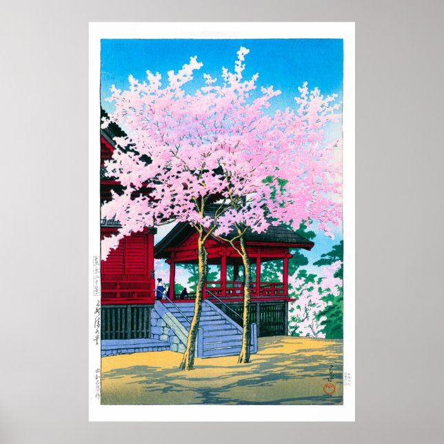 Affiche ukiyoe - hasui - No.44 Kiyomizu Hall, Ueno - (Devant)