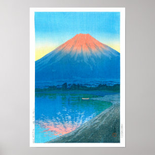 Affiche Ukiyoe - hasui - No.7 Daybreak au-dessus du lac Ya