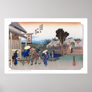 Affiche ukiyoe - Hiroshige - No.05-2 Totsuka -