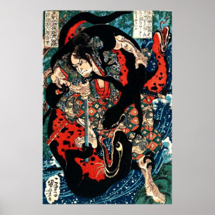Affiche ukiyoe japonais