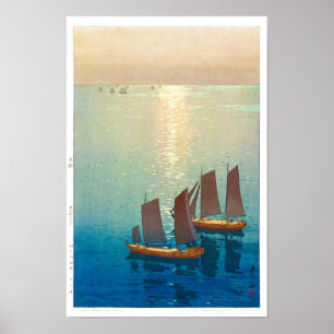 Affiche ukiyoe - Yoshida - 01 - Mer scintillante
